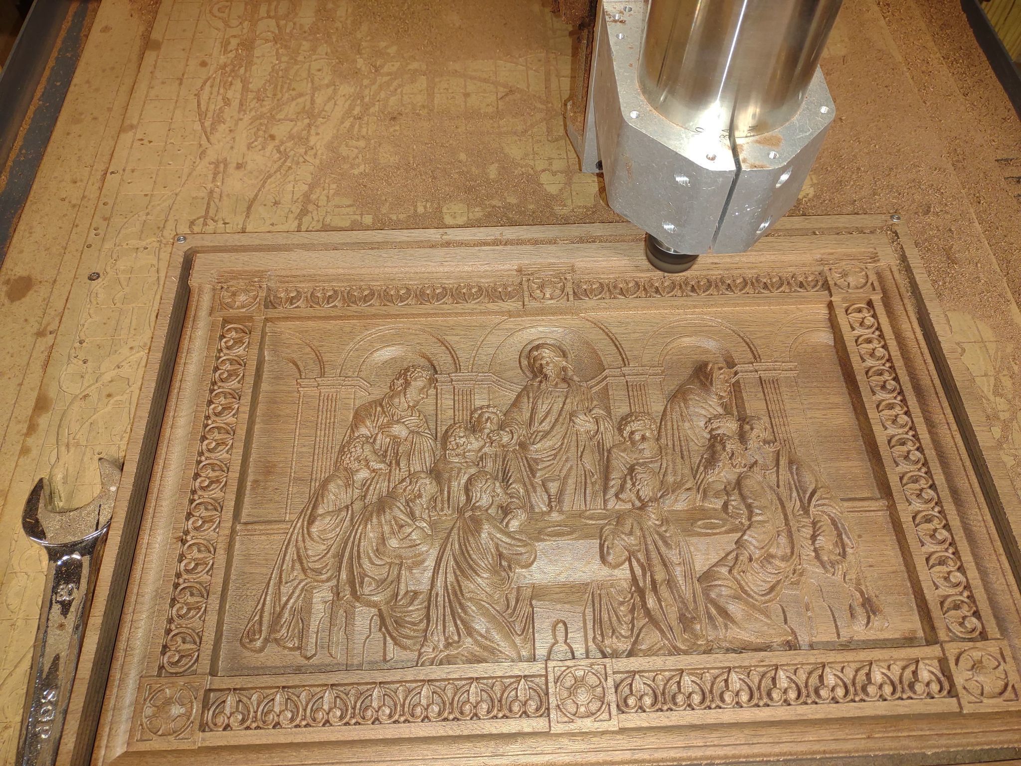 Last Supper cnc router with STL  format 3D print model_1
