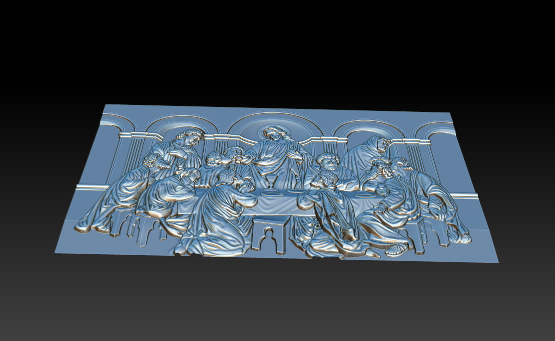 Last Supper cnc router with STL  format 3D print model_25