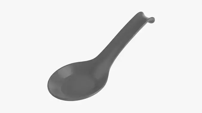 Japanese food spoon 3D model