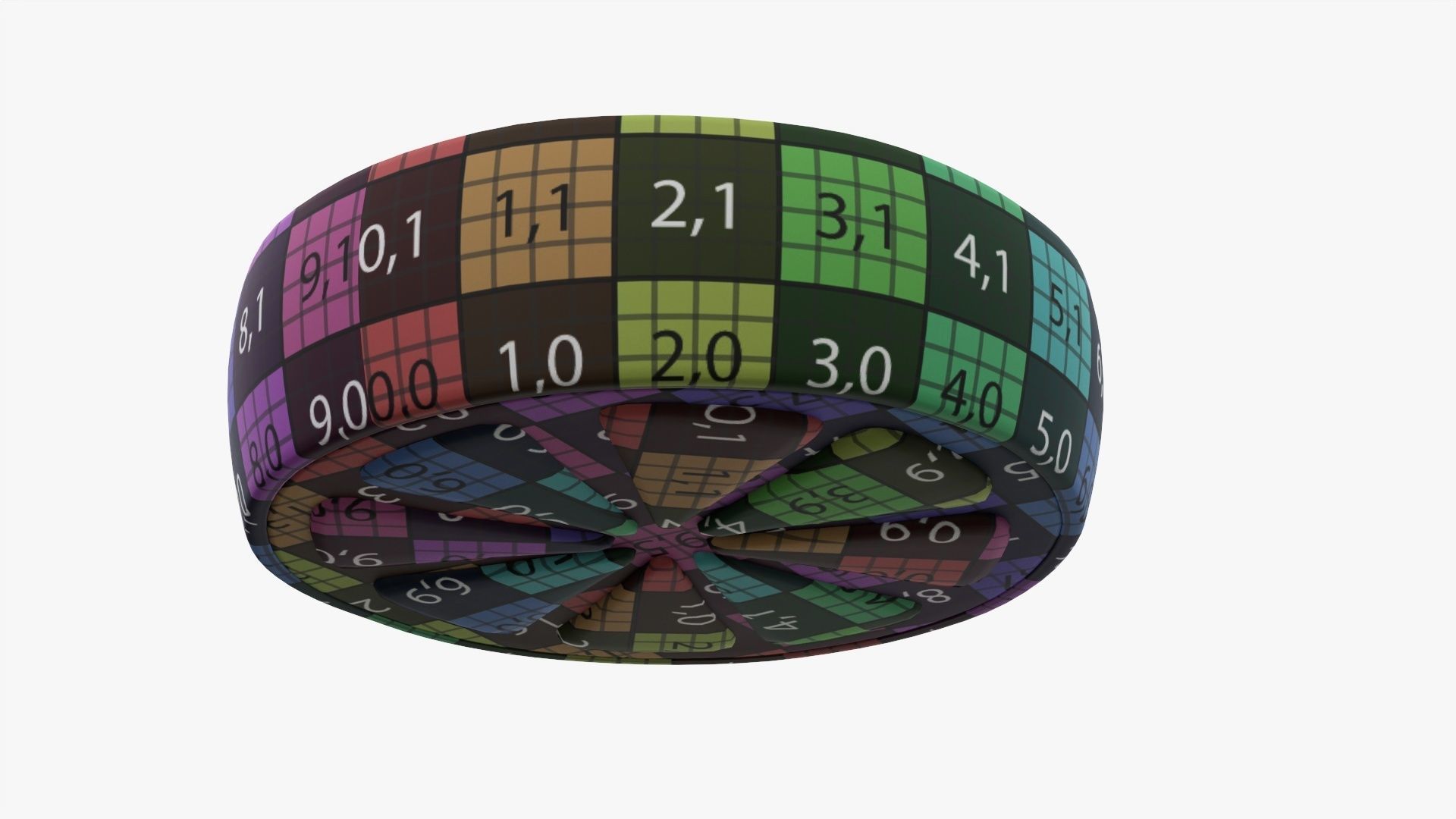 Orange slice stylized 3D model_12