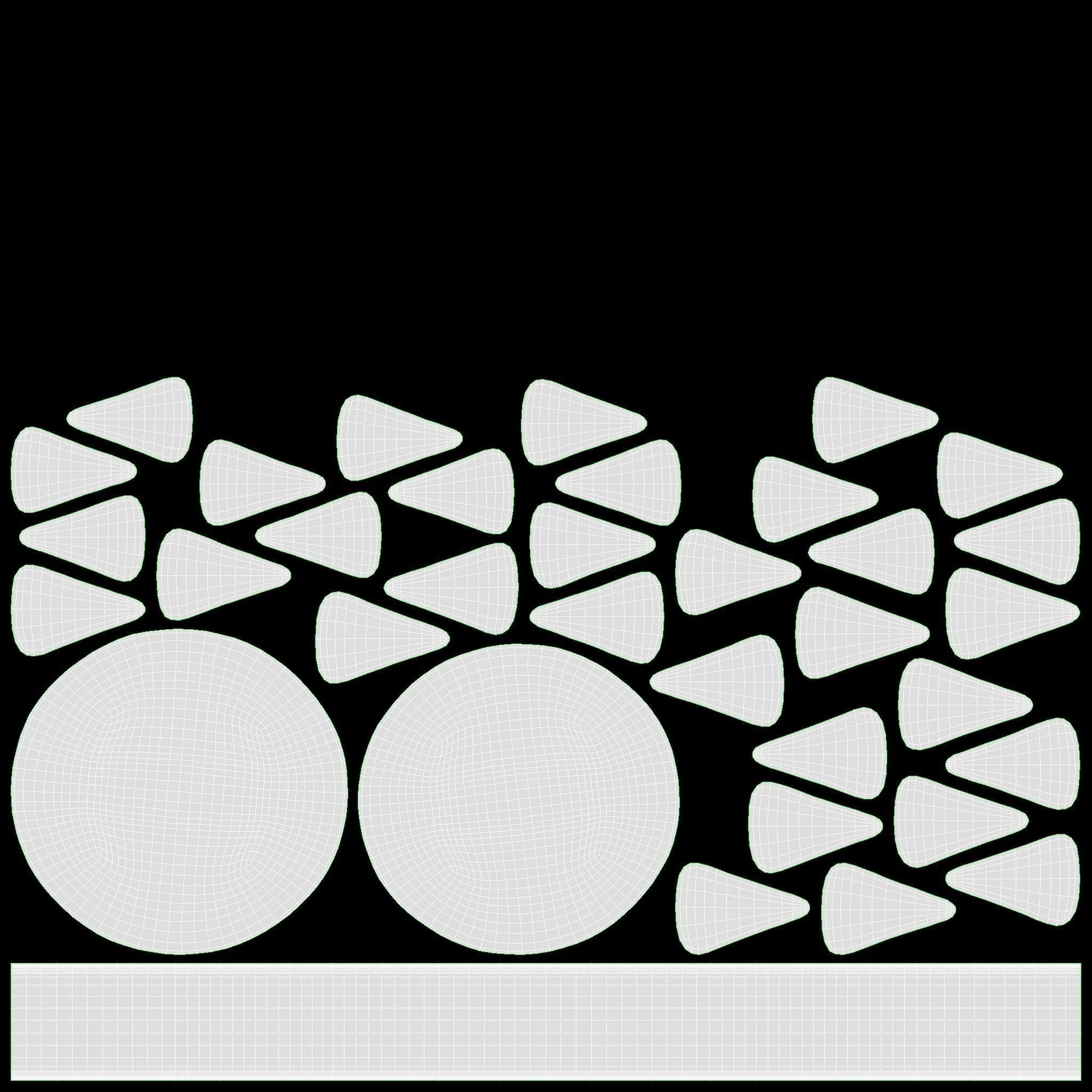 Orange slice stylized 3D model_15