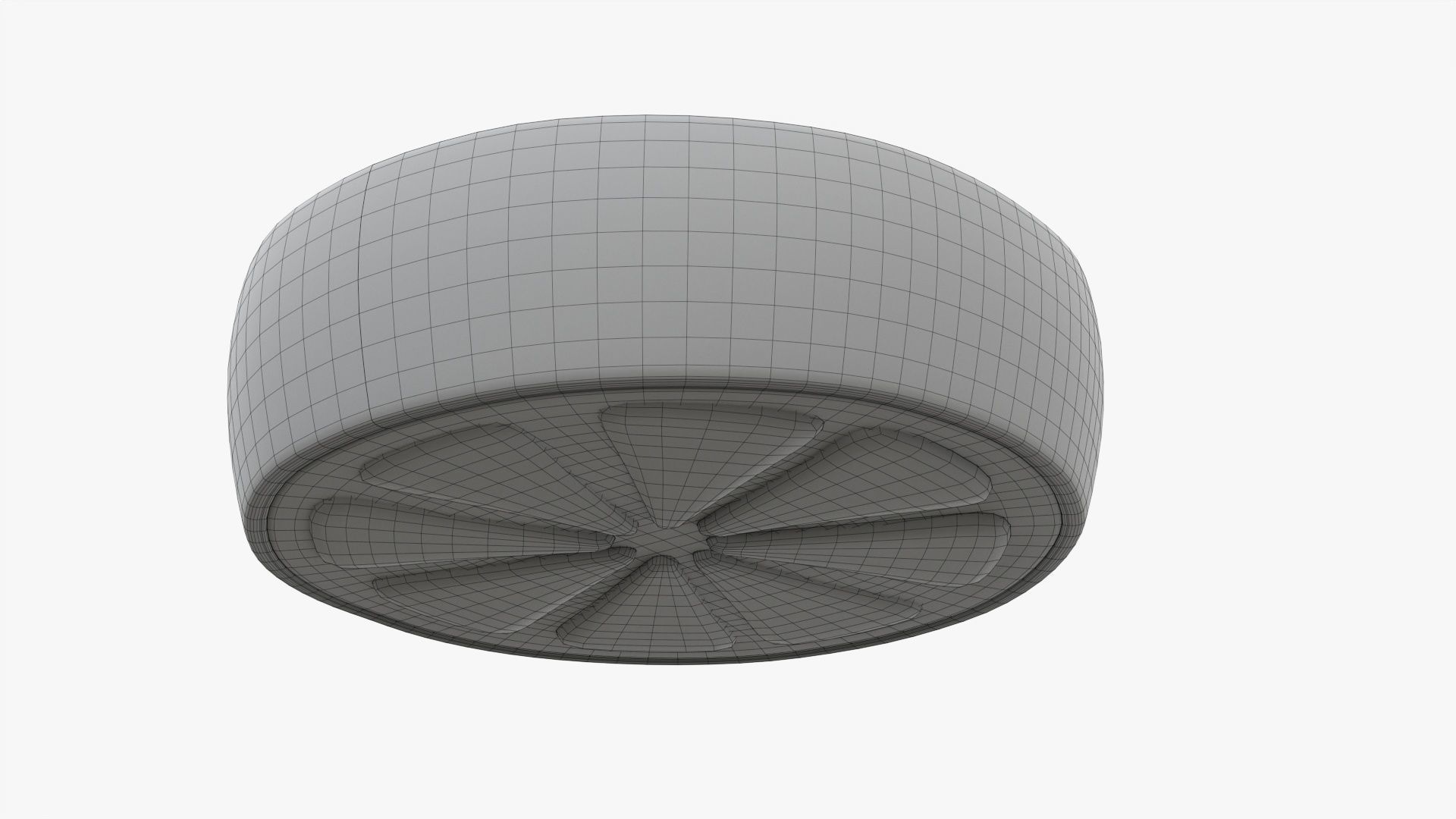 Orange slice stylized 3D model_7