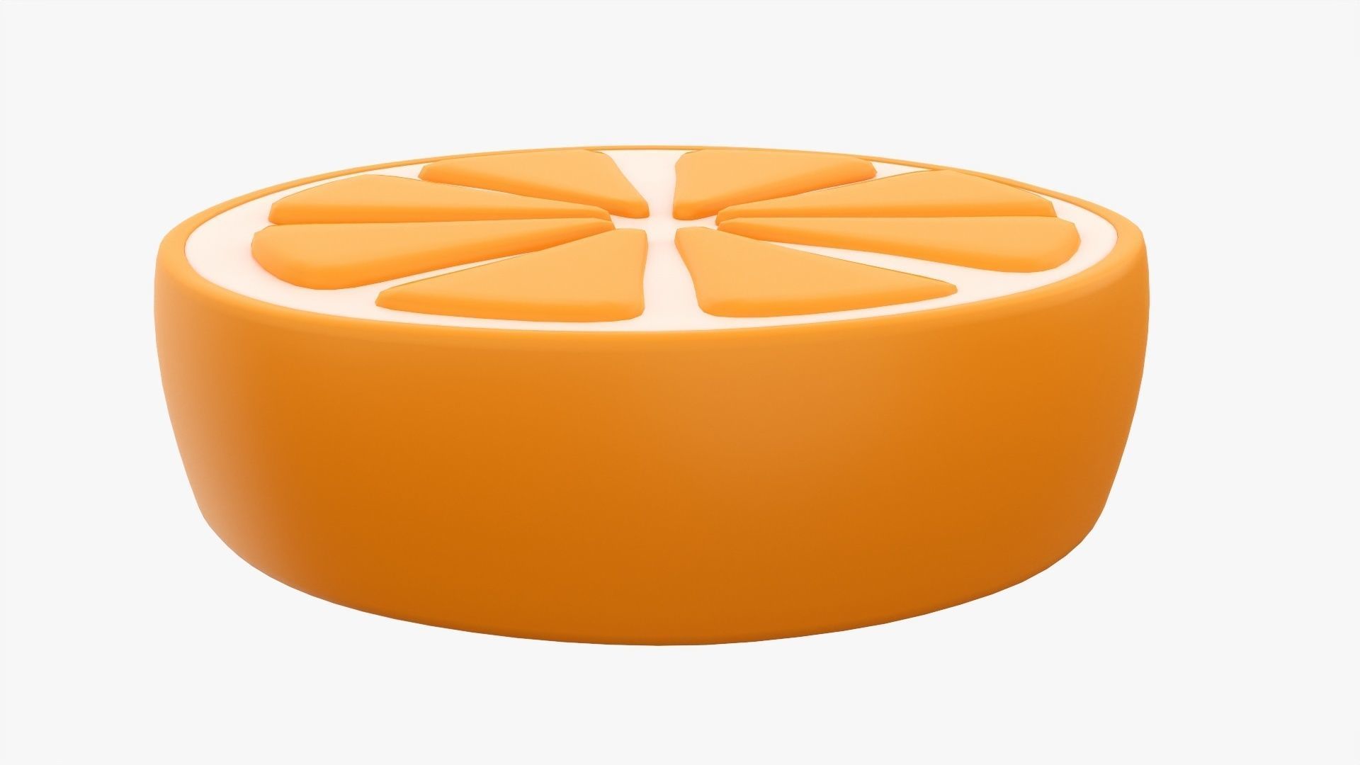 Orange slice stylized 3D model_1