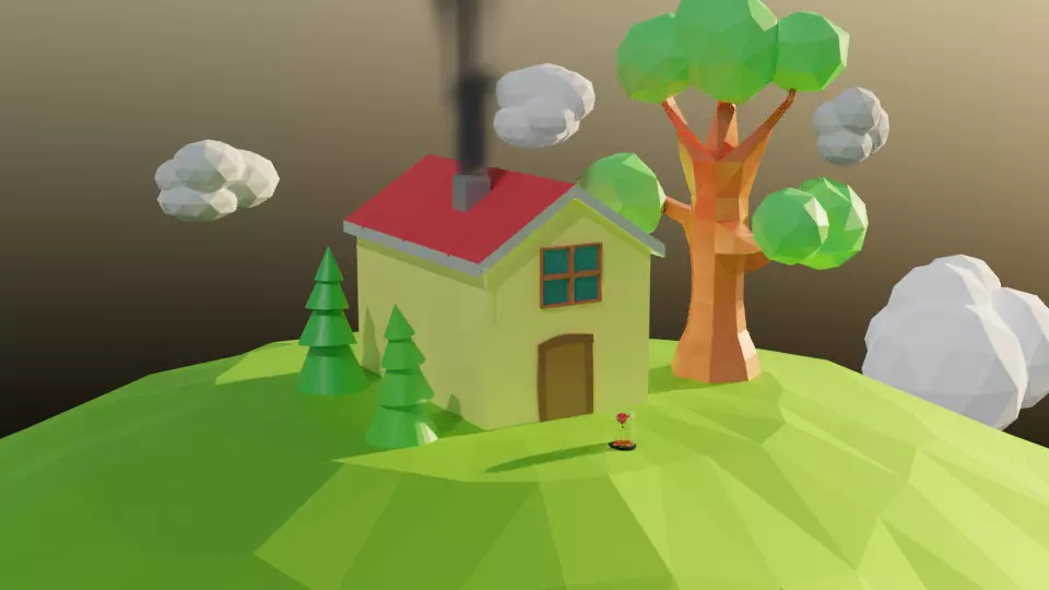 Wonderland Hause Home for cartoon fanciful 3D model_0