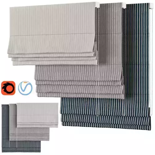 Roman Curtains 90 Rowing Stripe