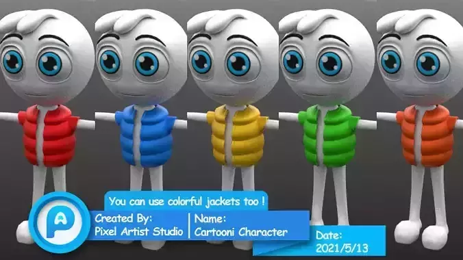 fantasy Character With Colorful Jacket