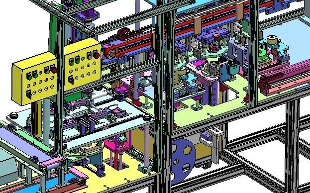 Ultrasonic welding leak detection automatic integrated cup  line 3D model_1
