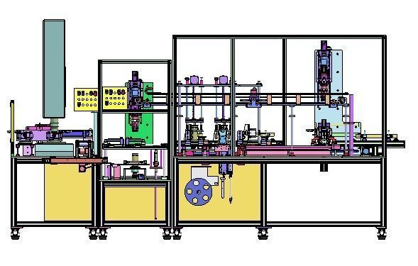 Ultrasonic welding leak detection automatic integrated cup  line 3D model_17
