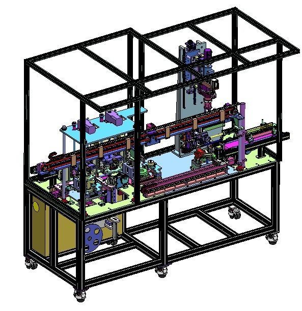 Ultrasonic welding leak detection automatic integrated cup  line 3D model_5