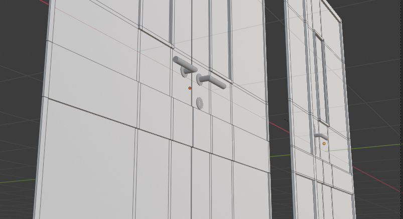 School Door Low-poly 3D model_2