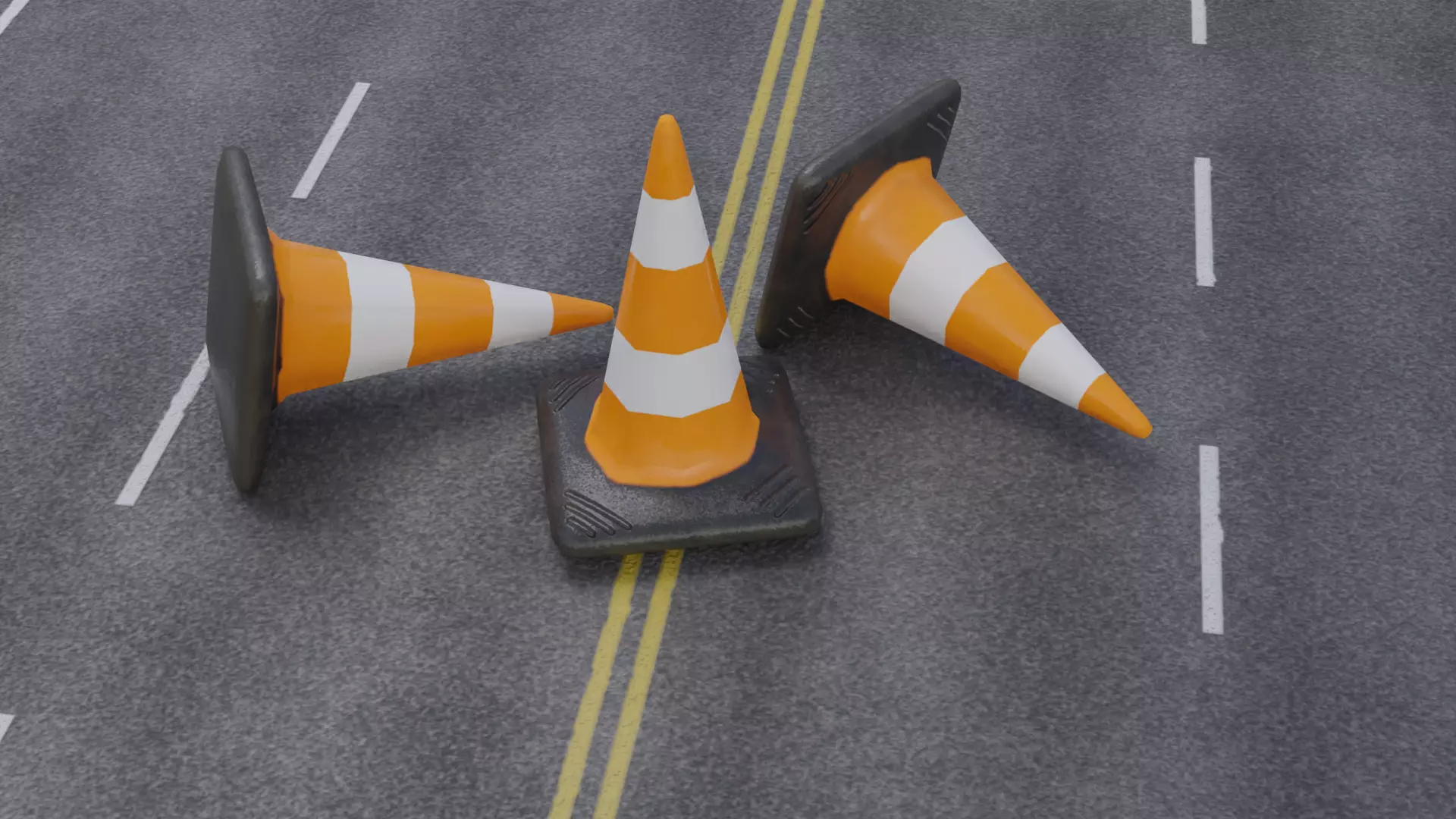 Traffic Cone - Game Ready Free low-poly 3D model