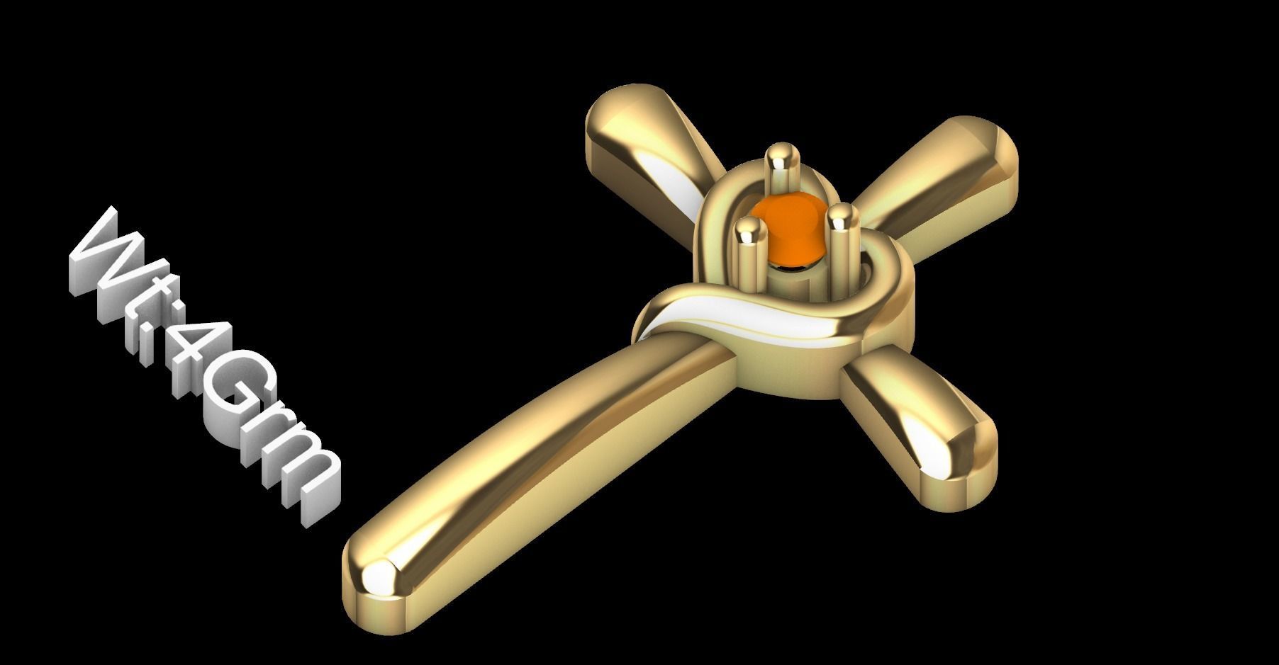 Cross Heart Pendent  3D print model_2