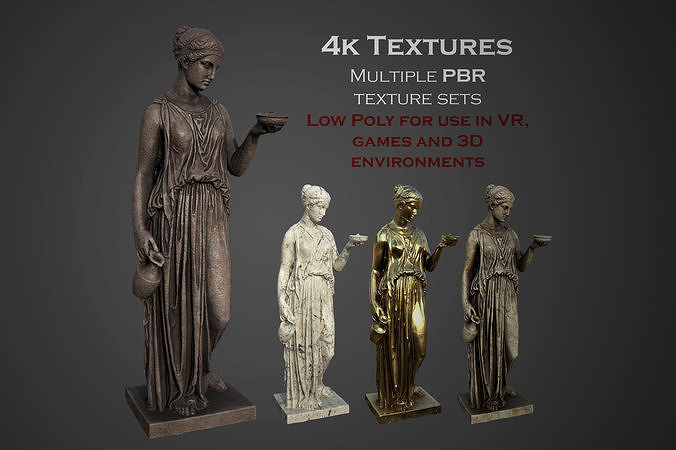 statue of Hebe  Low-poly 3D model