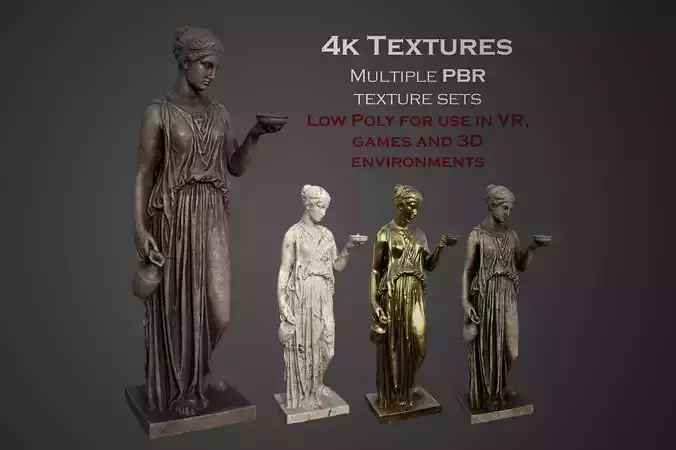 statue of Hebe  Low-poly 3D model