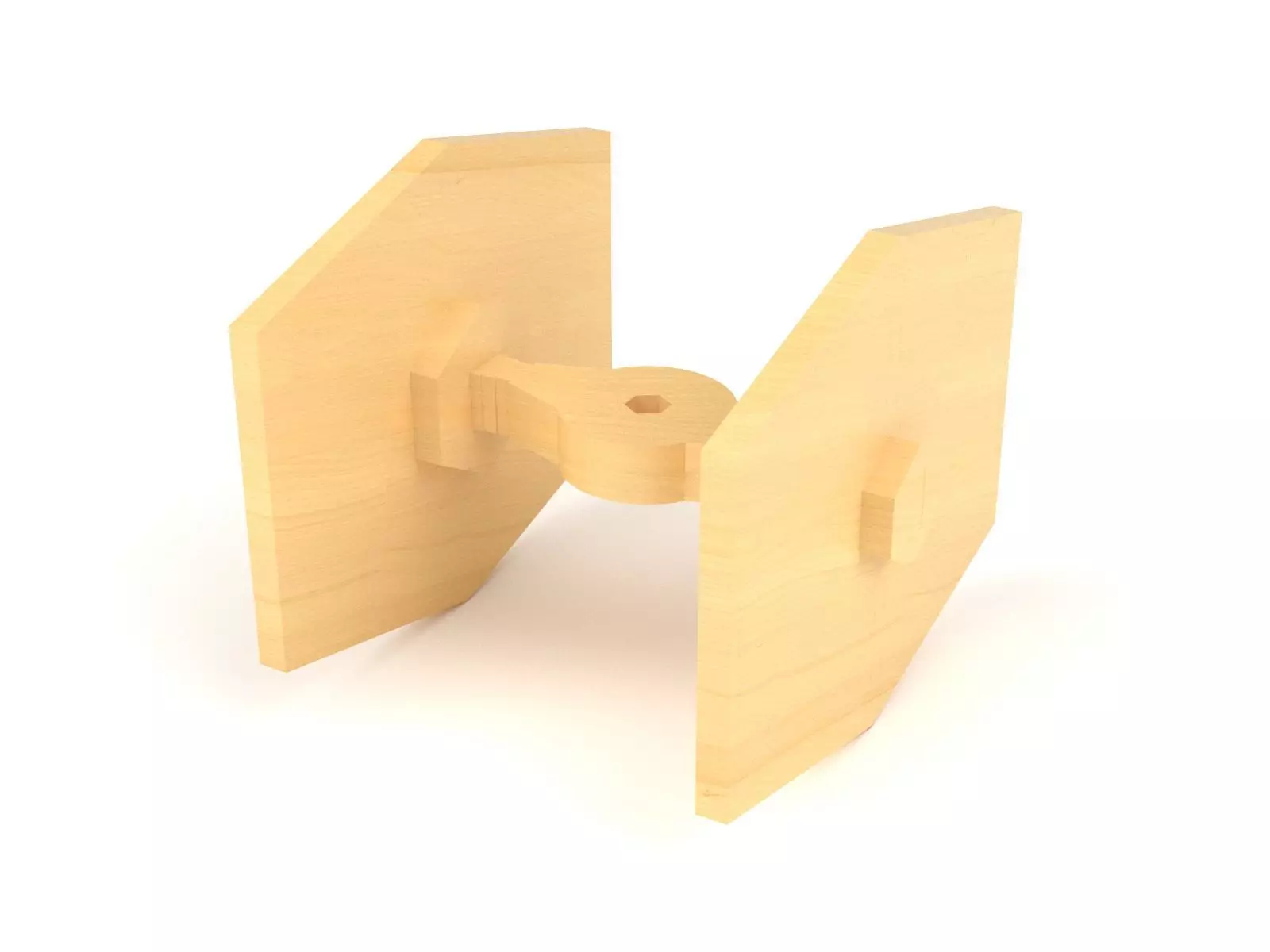 Spaceship wooden toy 07 3D model