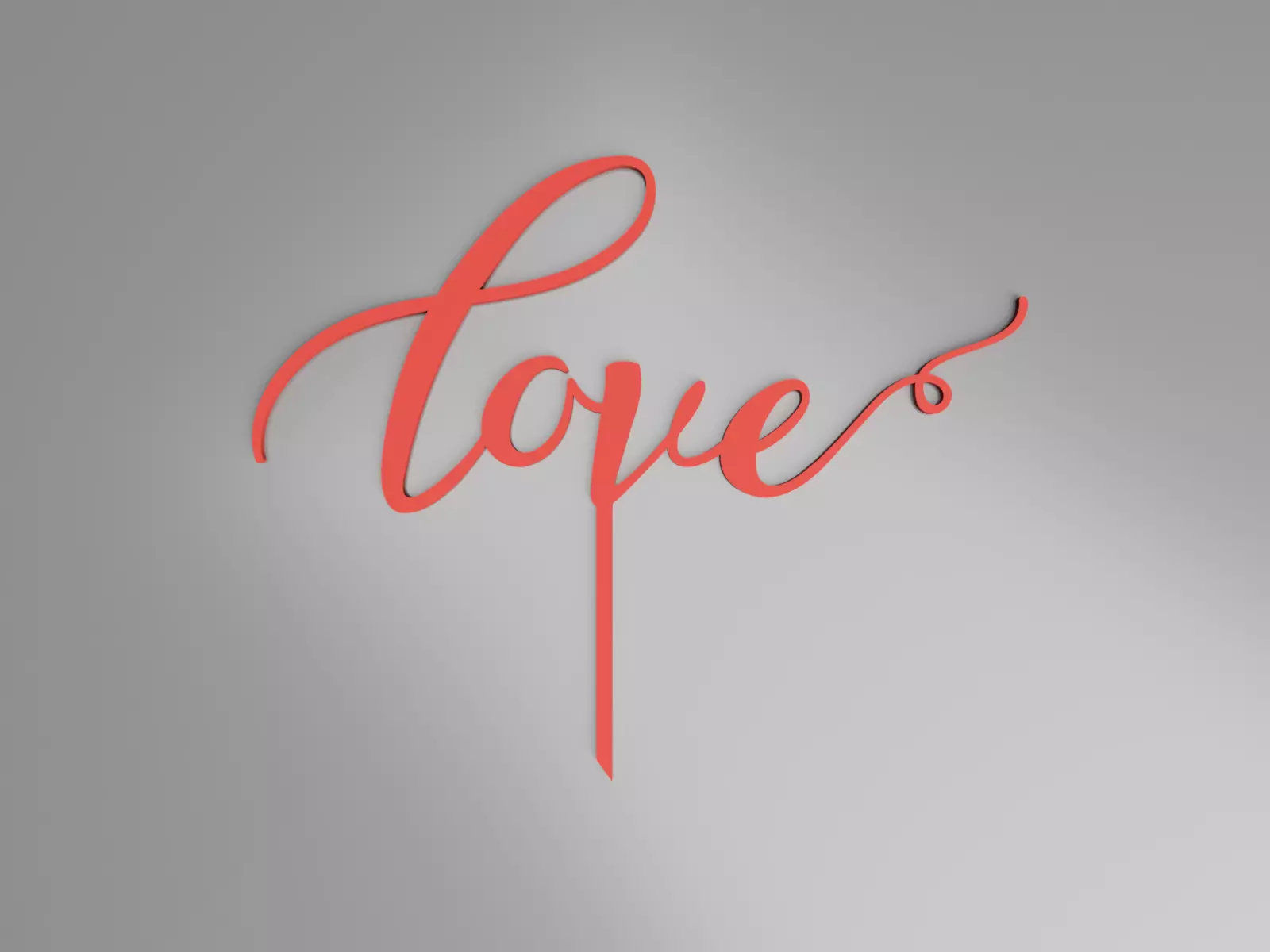 Love 2 cake topper 3D print model