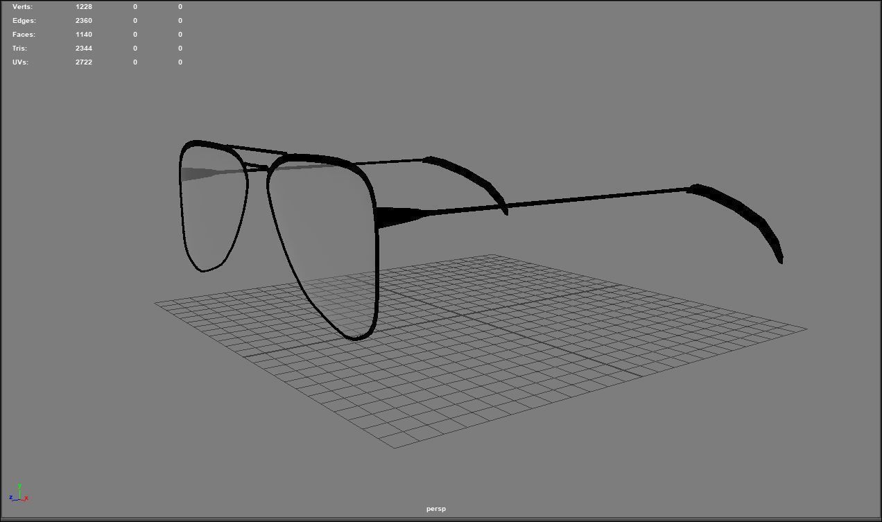 Sunglasses pair of Free low-poly 3D model_3