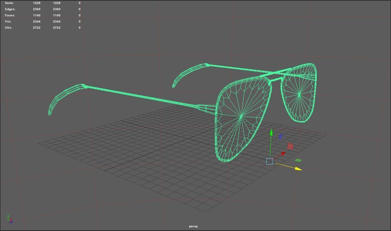 Sunglasses pair of Free low-poly 3D model_4