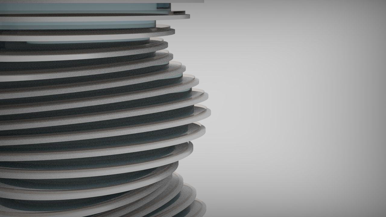 Twisted and Parametric design form of Tower 3D model_4