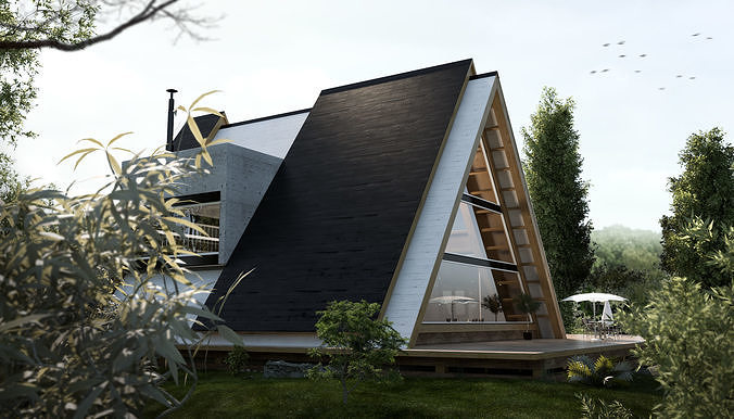 Forest House 02 - villa 3D model 3D model 5