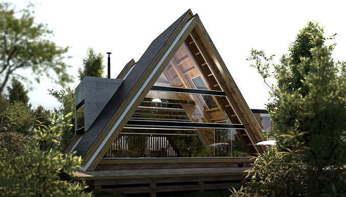 Forest House 02 - villa 3D model 3D model 3