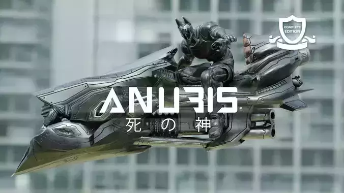 LOW POLY ROBOT -  ANUBIS - COMPLETE EDITION Low-poly 3D model