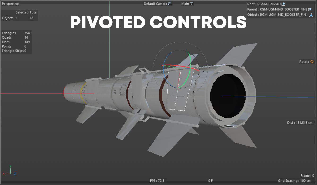 RGM UGM-84D Harpoon Anti-Ship Missile Low-poly 3D model_14