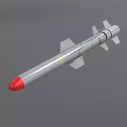 RGM UGM-84D Harpoon Anti-Ship Missile Low-poly 3D model
