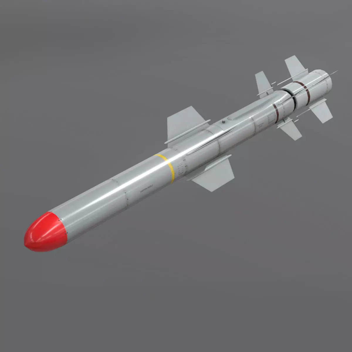 RGM UGM-84D Harpoon Anti-Ship Missile Low-poly 3D model_0