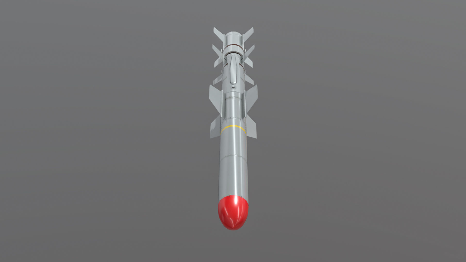 RGM UGM-84D Harpoon Anti-Ship Missile Low-poly 3D model_2