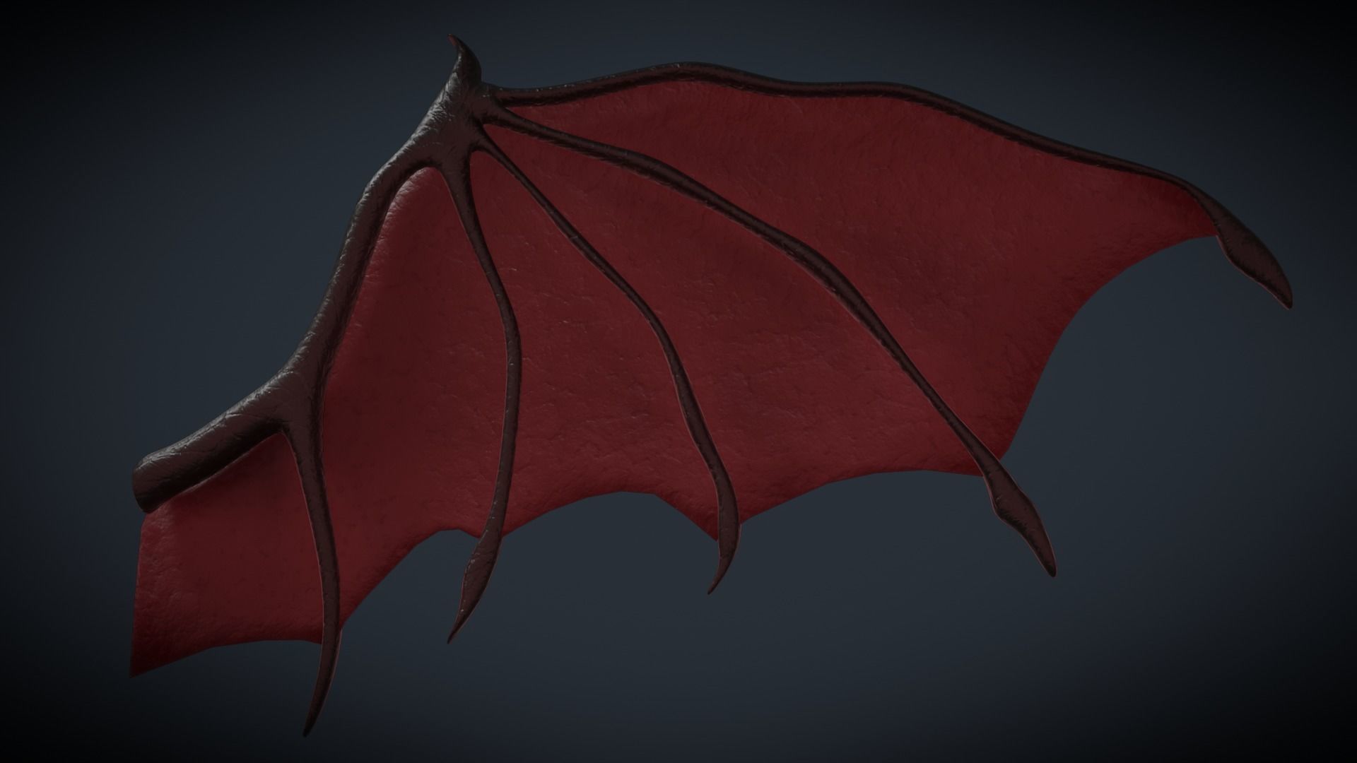 Devil Wing Low-poly 3D model_7