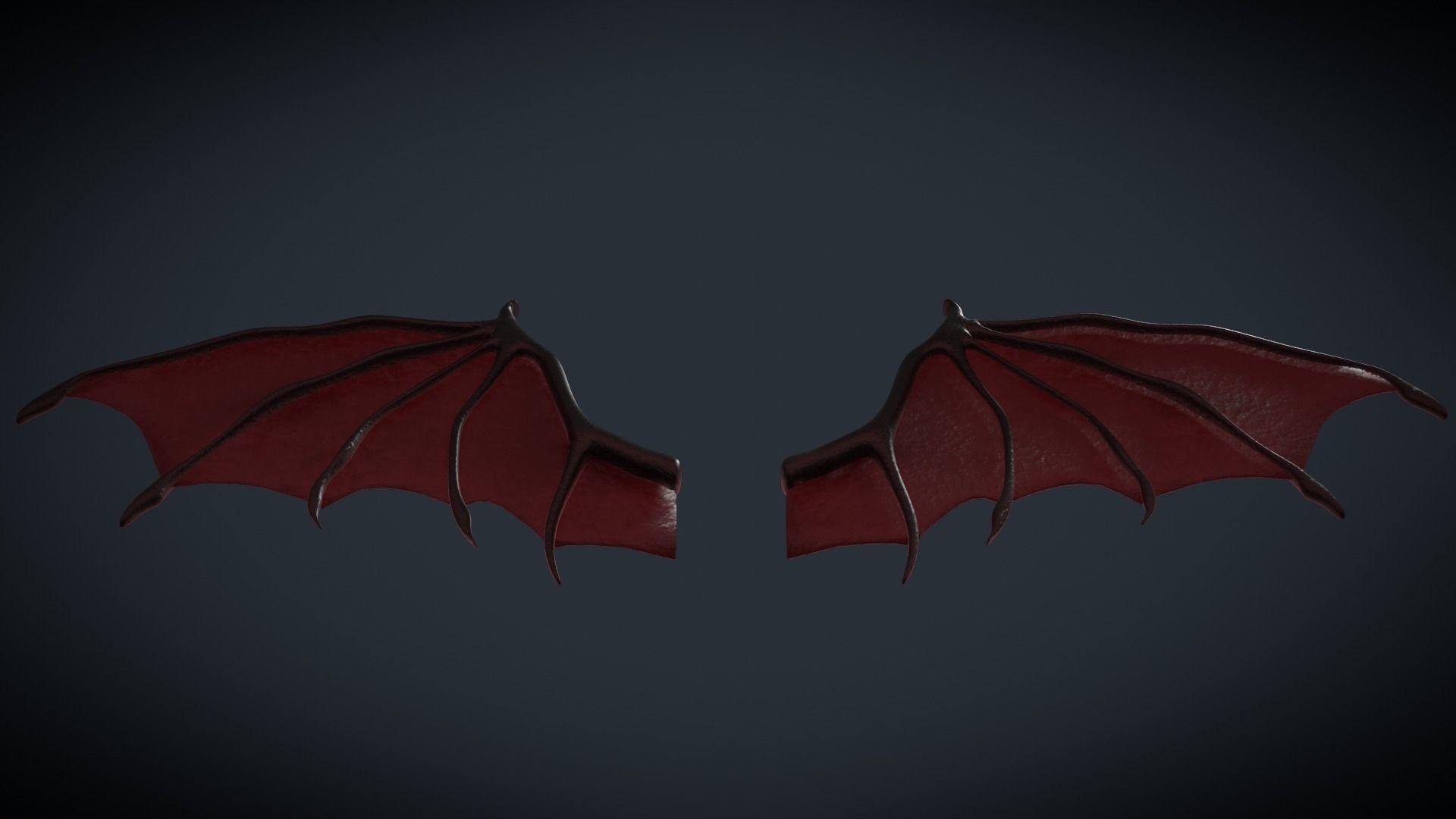 Devil Wing Low-poly 3D model_5