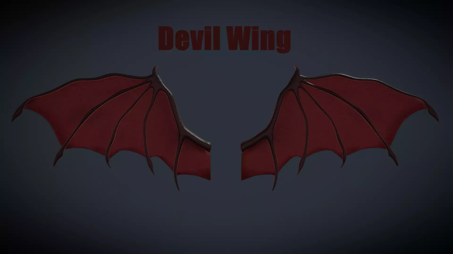 Devil Wing Low-poly 3D model_0