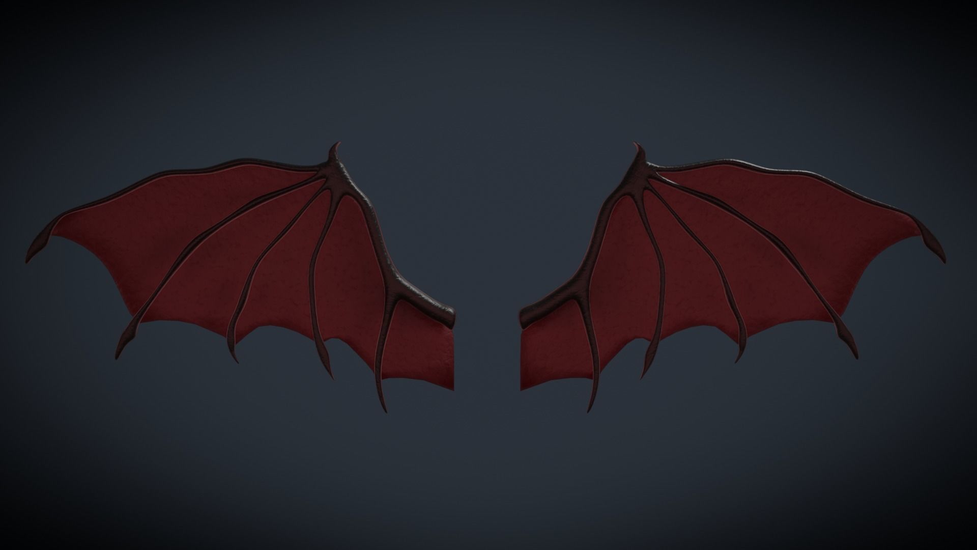 Devil Wing Low-poly 3D model_1