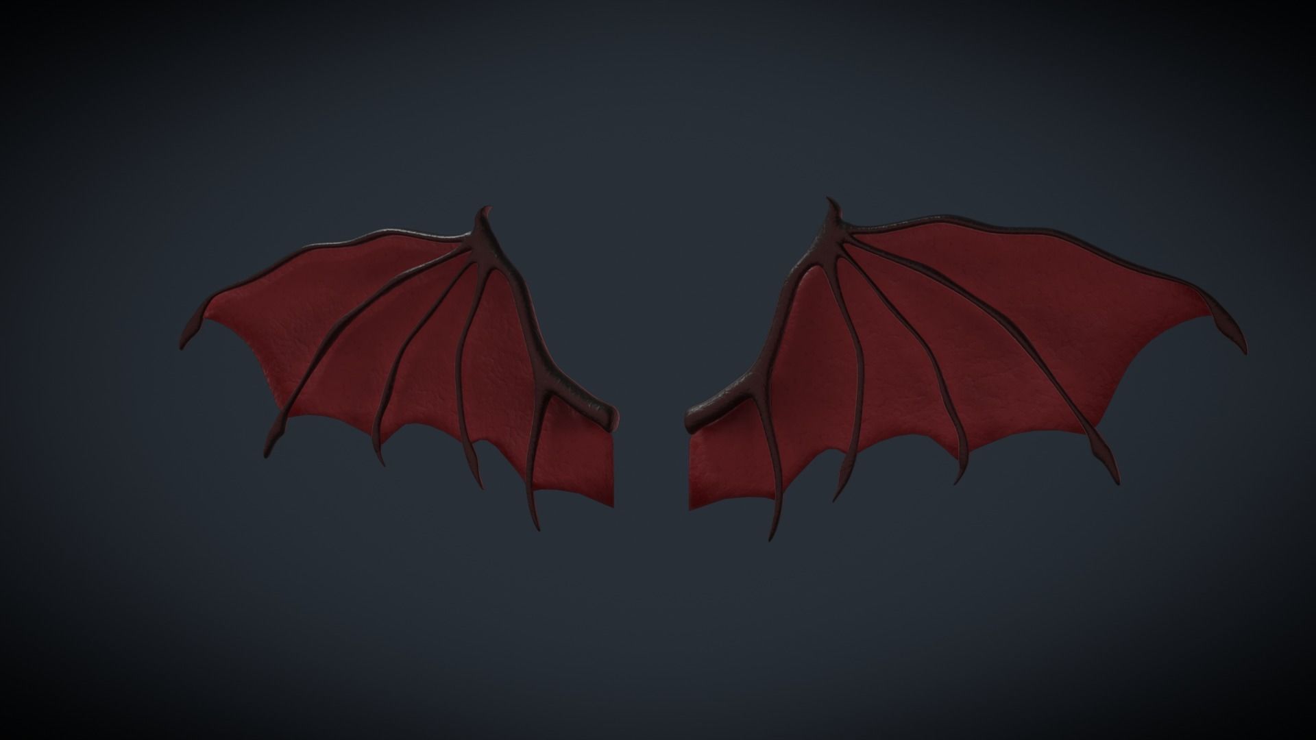 Devil Wing Low-poly 3D model_10