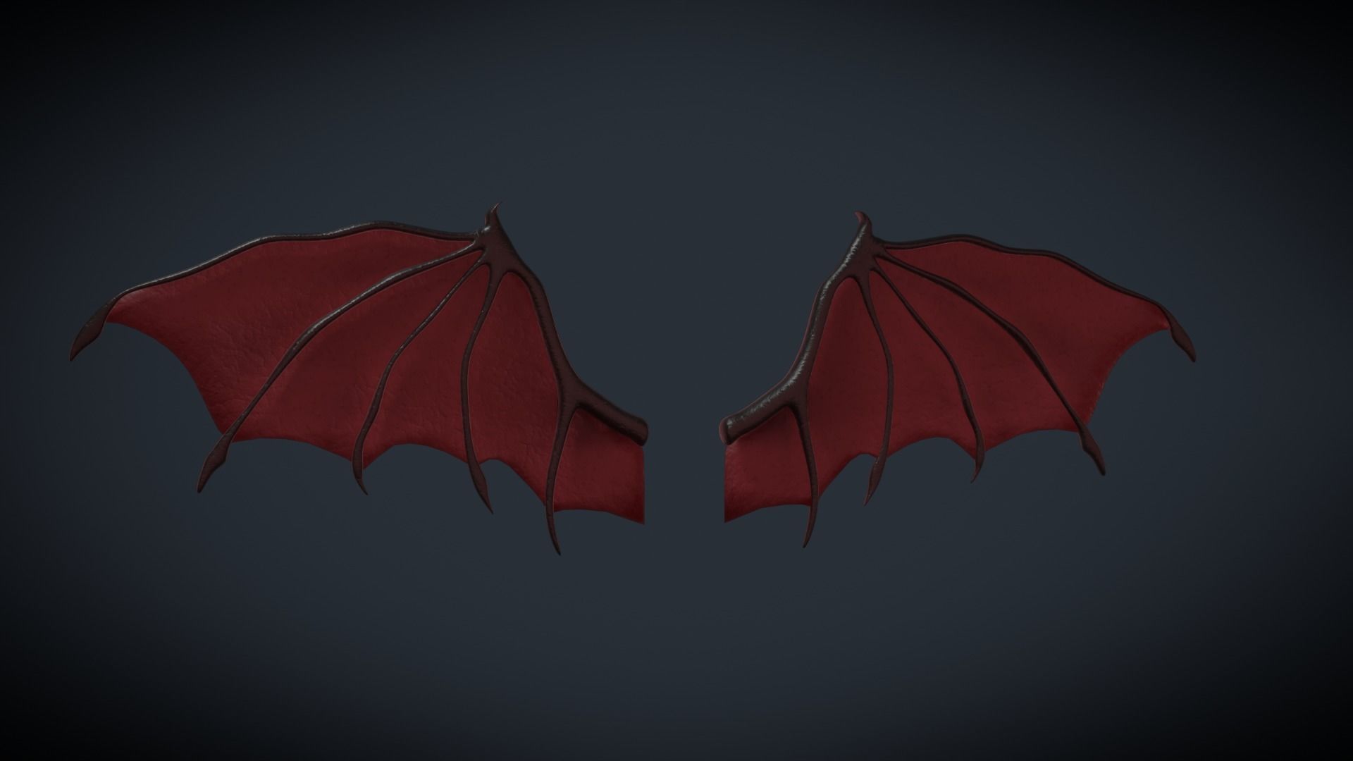 Devil Wing Low-poly 3D model_6