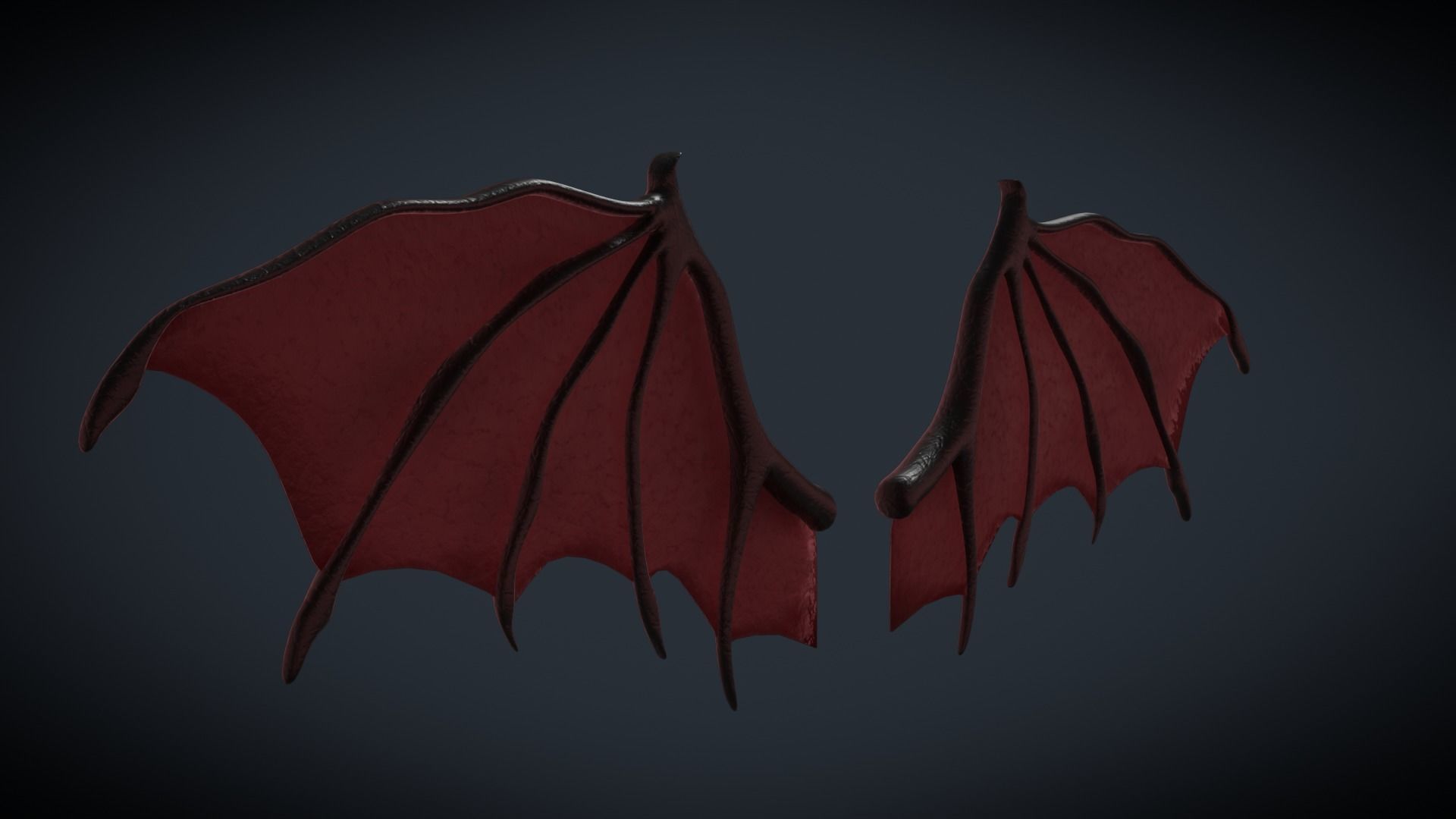 Devil Wing Low-poly 3D model_4