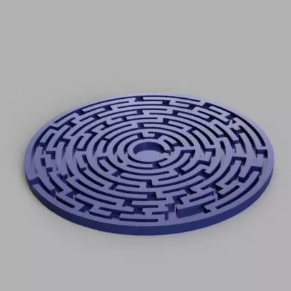 Coaster Labyrinth 2 3D print model