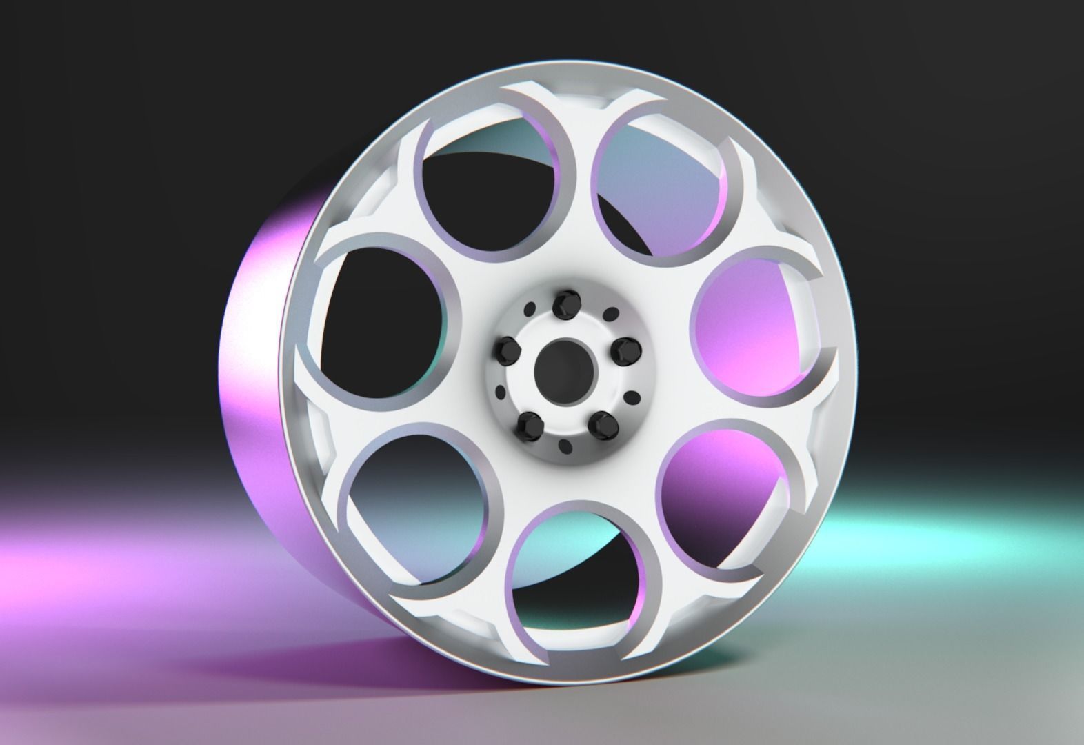 Alfa Romeo GT Blakcline rim 3D print model_2