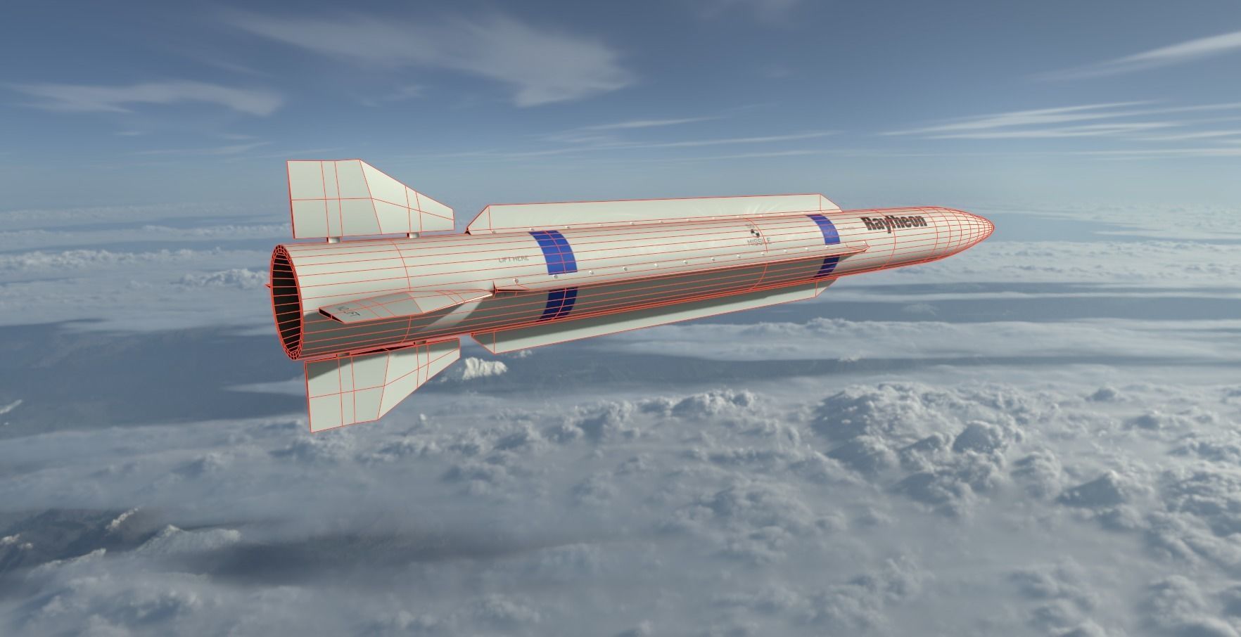 Peregrine Missile Low-poly 3D model_15