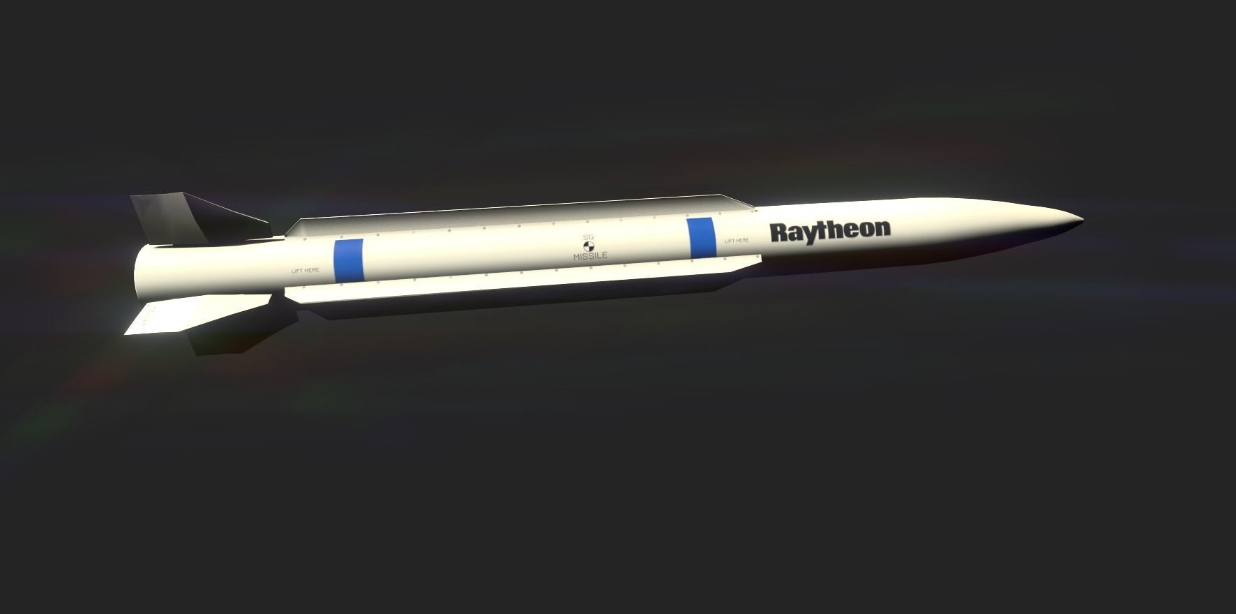 Peregrine Missile Low-poly 3D model_2