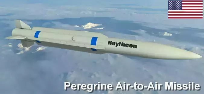 Peregrine Missile Low-poly 3D model