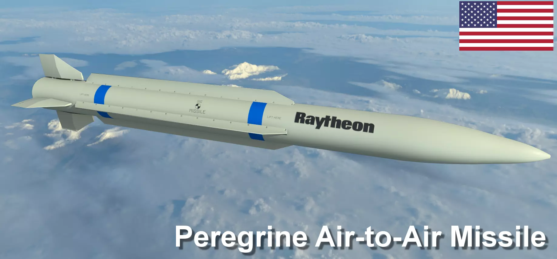 Peregrine Missile Low-poly 3D model_0