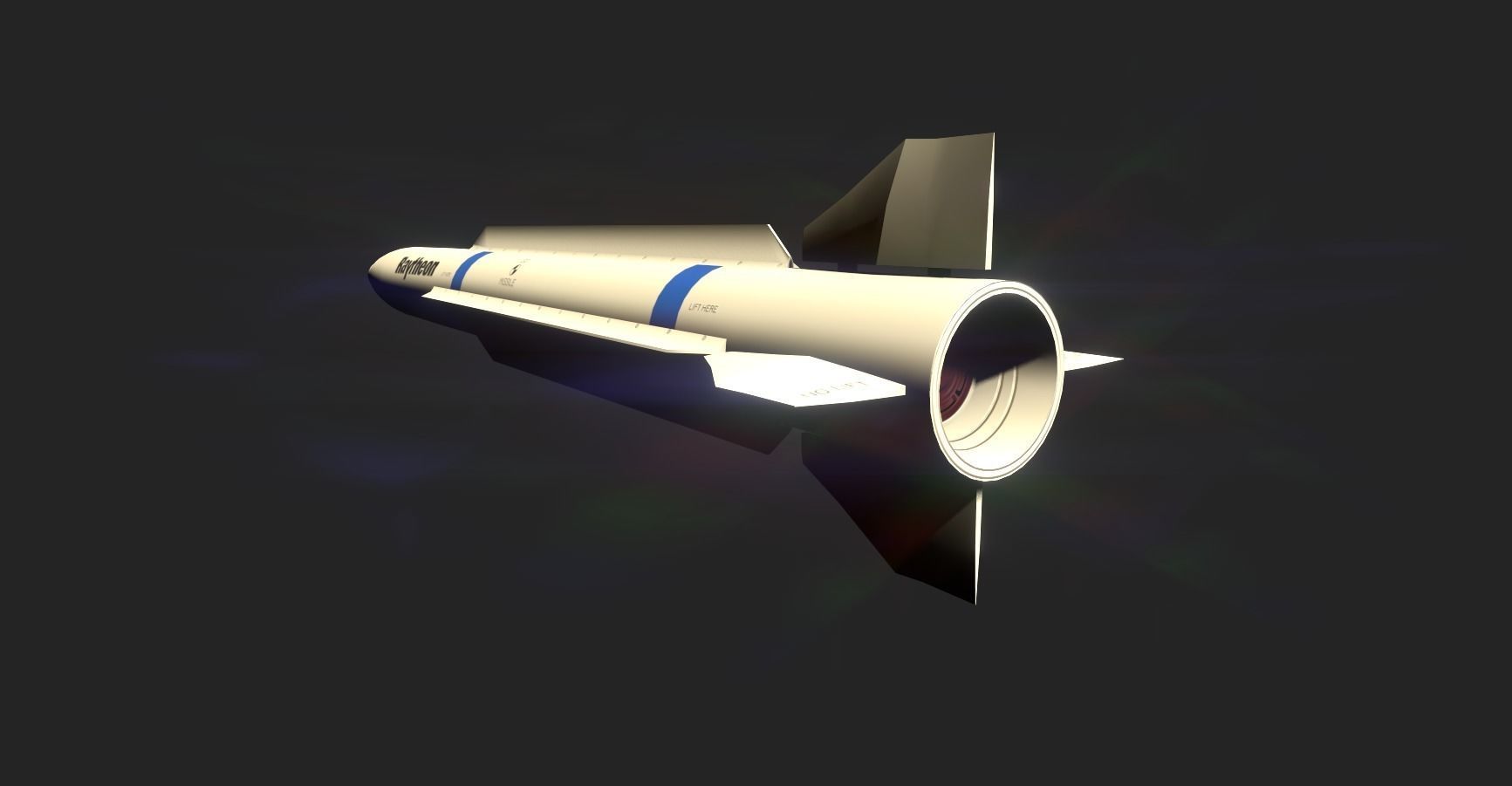 Peregrine Missile Low-poly 3D model_10