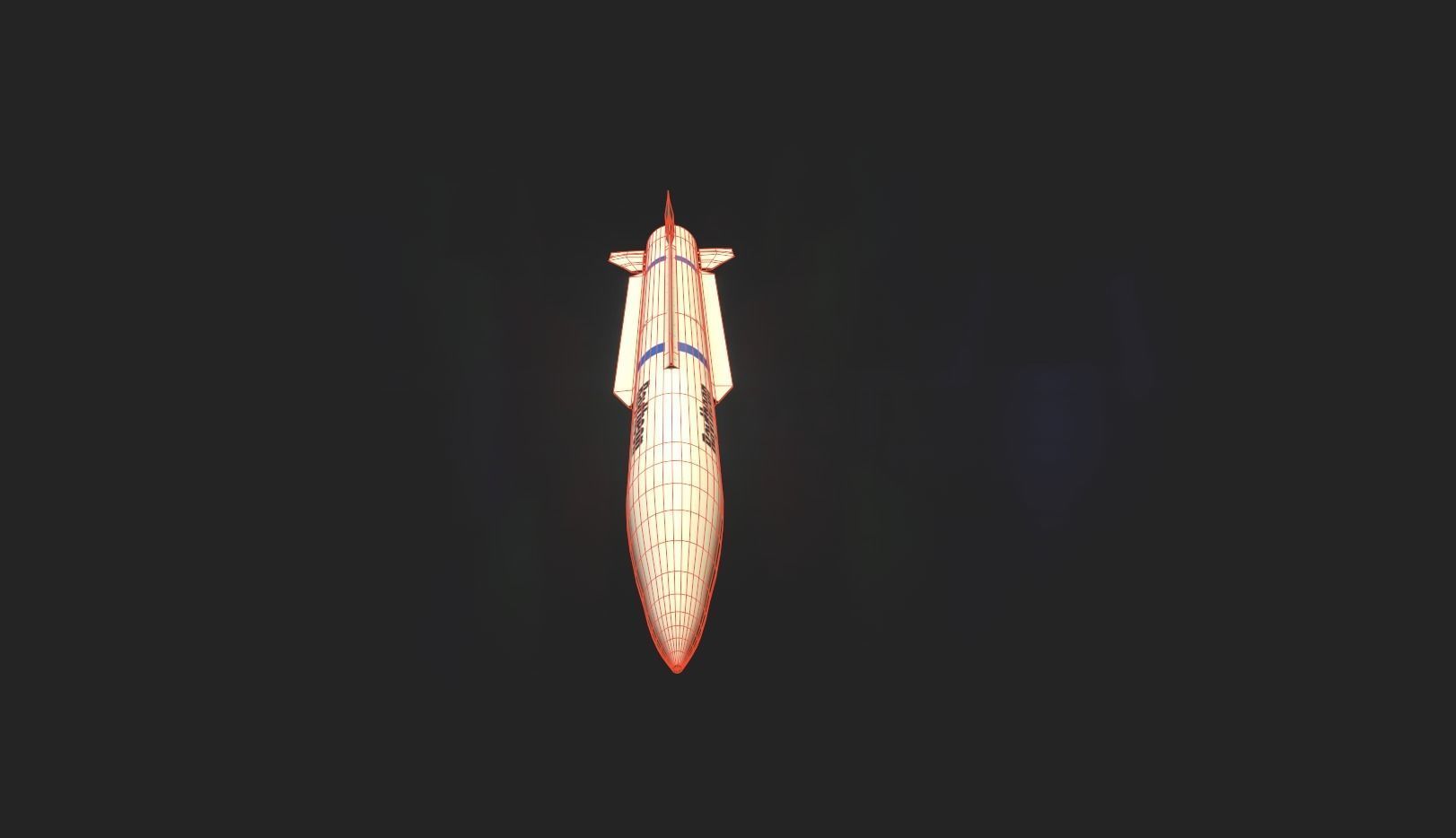 Peregrine Missile Low-poly 3D model_7
