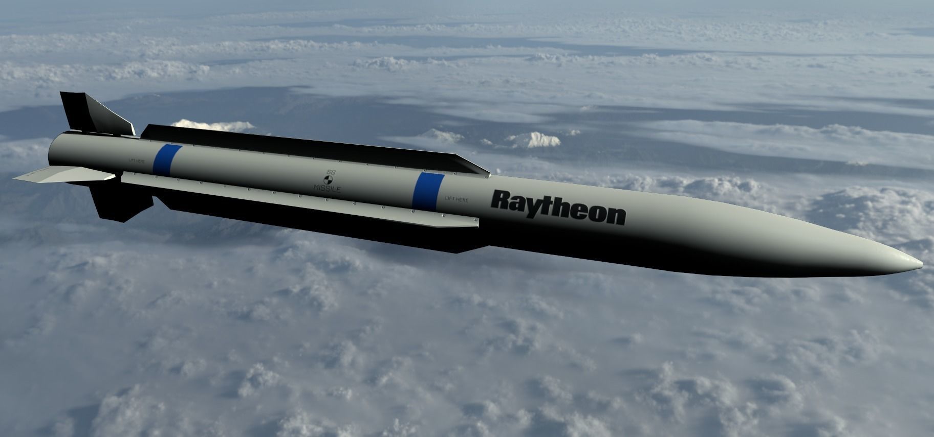 Peregrine Missile Low-poly 3D model_16