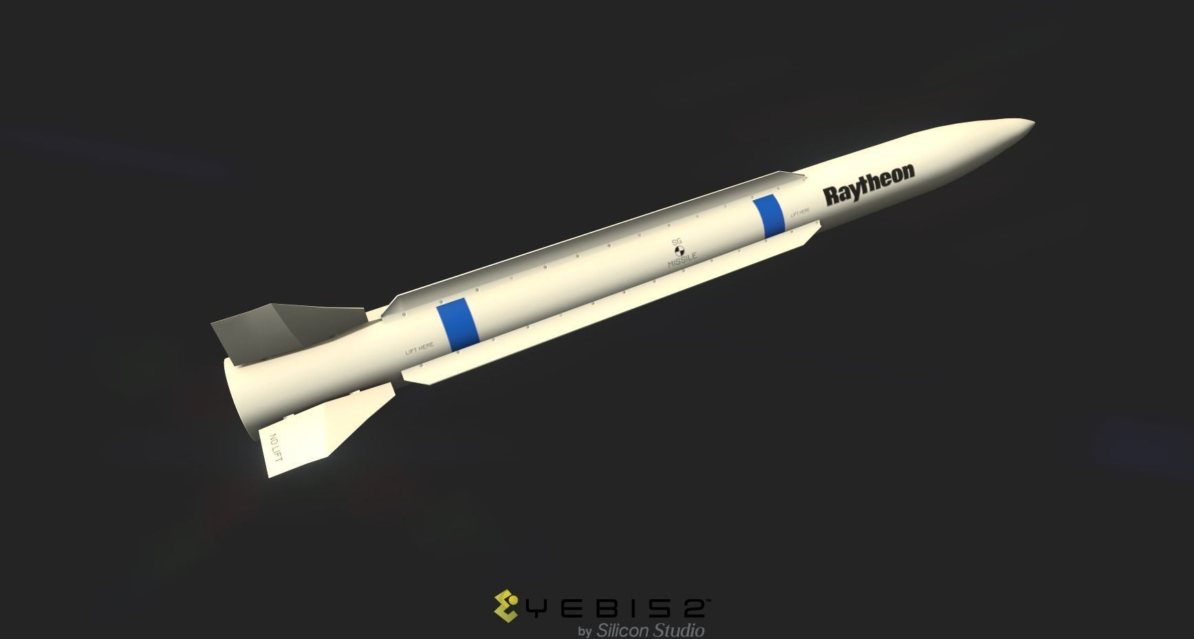 Peregrine Missile Low-poly 3D model_1