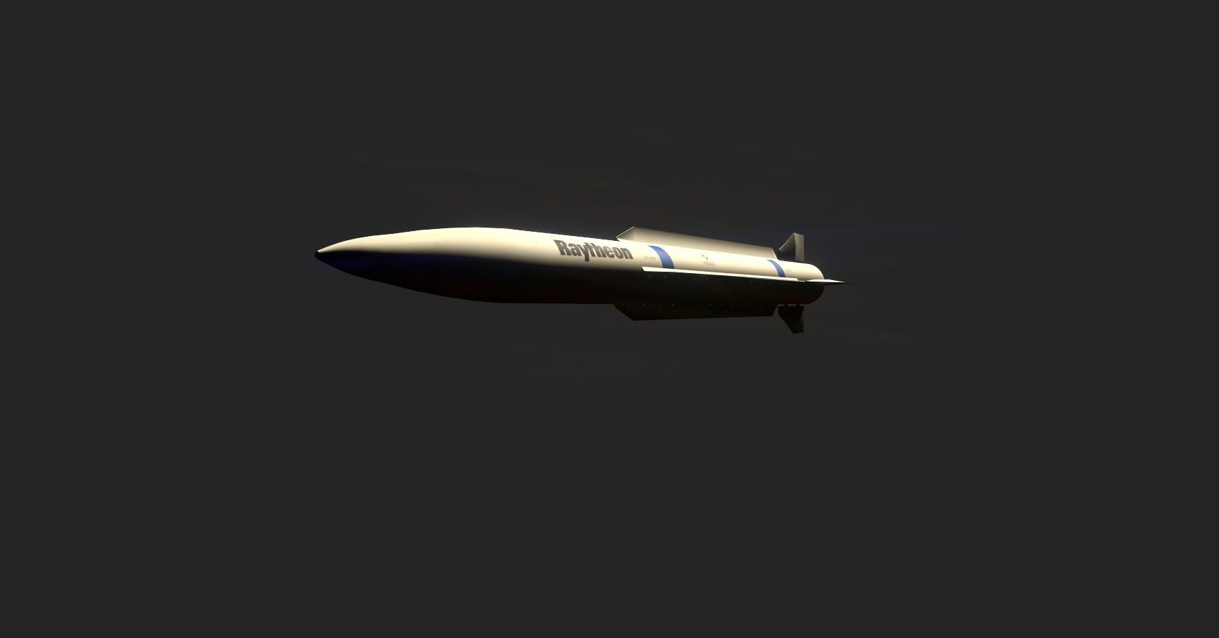 Peregrine Missile Low-poly 3D model_8