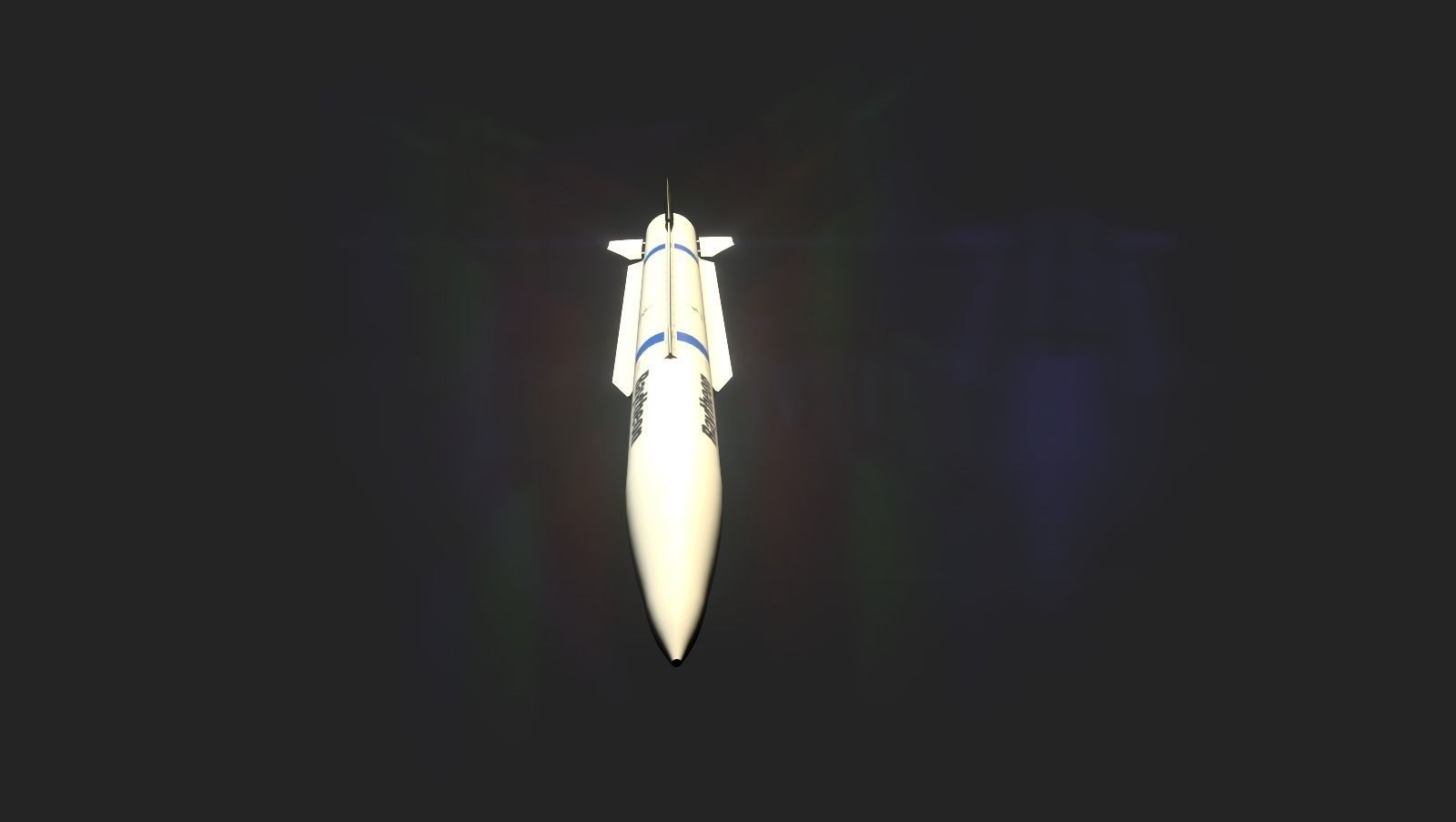 Peregrine Missile Low-poly 3D model_6