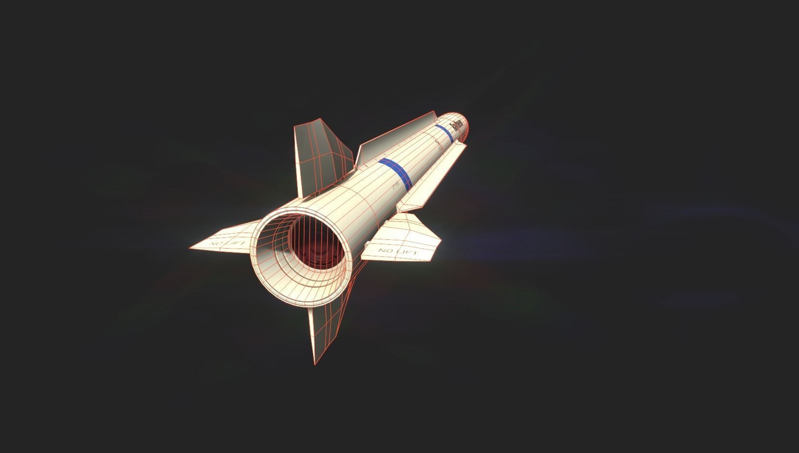 Peregrine Missile Low-poly 3D model_13